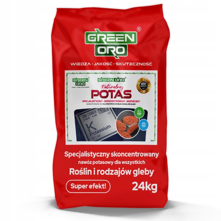 Letní podzimní hnojivo Draselná sůl 60 % pro Trávy zeleniny Tui 24 kg