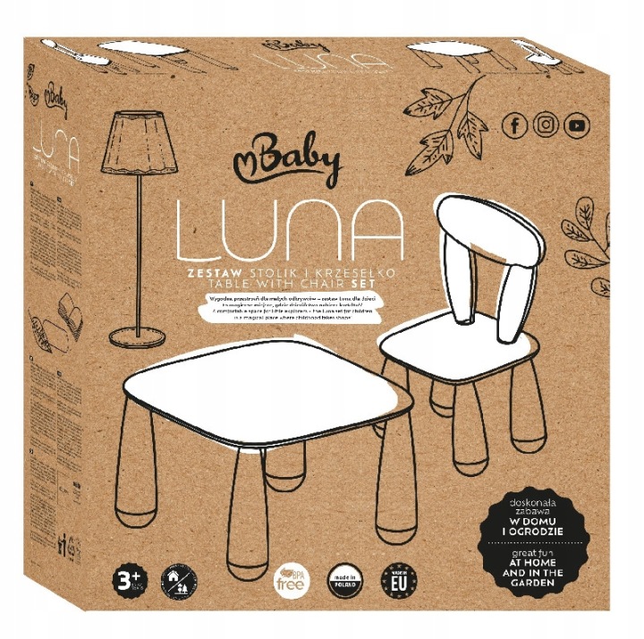 Столик і стільчик для дітей MALTEX Luna Town білий/сірий — фото 2