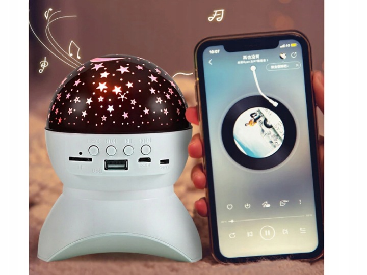 Проектор зірок нічник неба STAR LED колонка BLUETOOTH USB проектор — фото 2