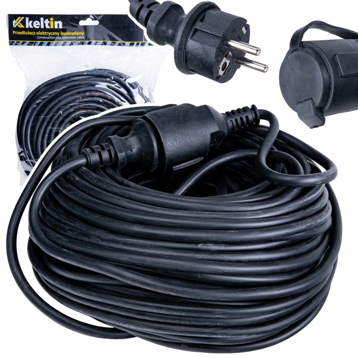 Prodlužovací Kabel zahradní, jednoduchý Keltin 30 m 1 ks ks černý