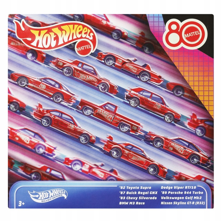 Hot Wheels Silver Series Mattel 80-річчя Машинки 8 шт. Роки 80/90 JGK09 — фото 2
