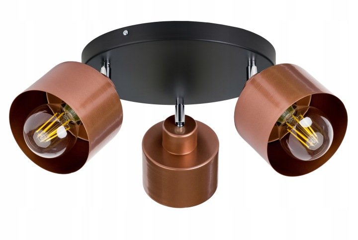 Lampa stropní svítidlo pohyb stropní lustr loft kov měď