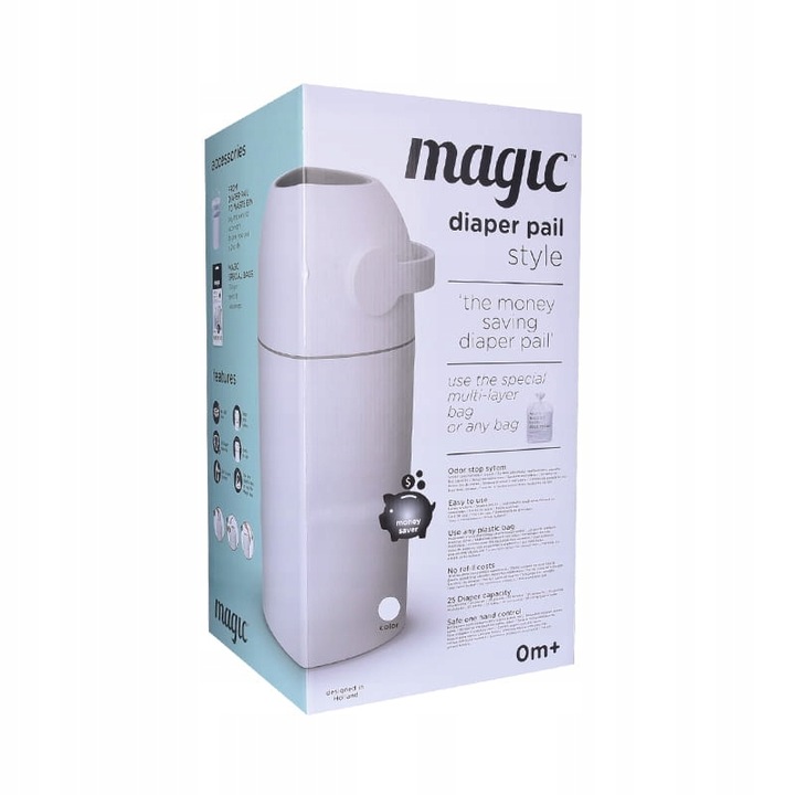 Magic Majestic Кошик на використані підгузки - темно-рожевий (на 25 підгузків) + мішки — фото 3