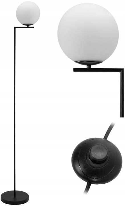 Moderní, Černá Glamour Podlahová Stojací Lampa