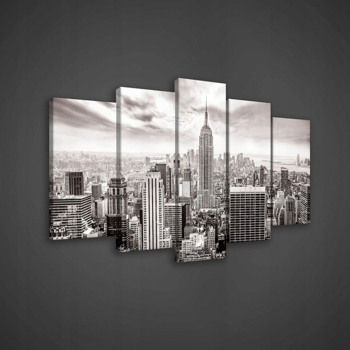 Obraz 100x60 New York krajina města mrakodrapy panorama černobílé