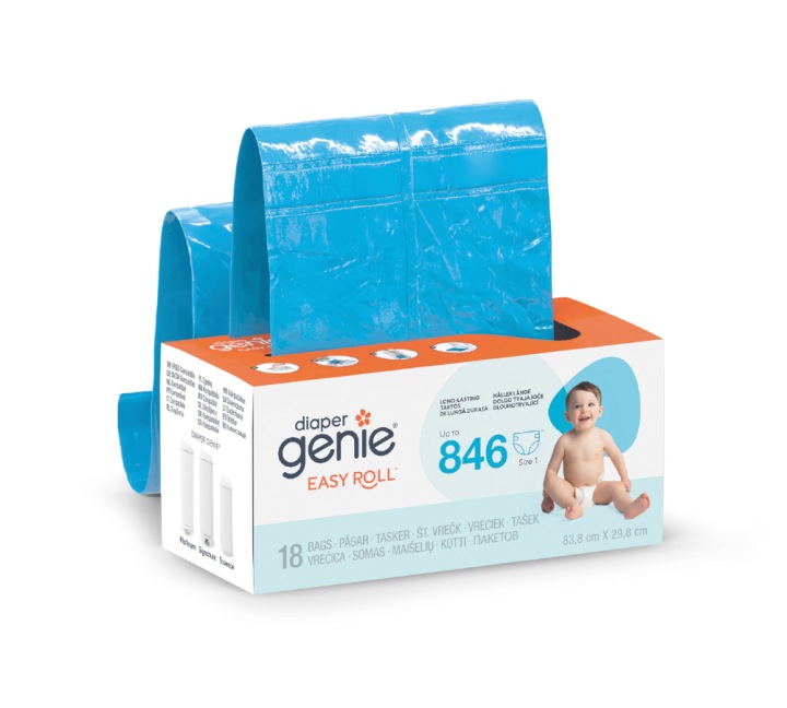 DIAPER GENIE Вкладиш Мішечки Фольговані EASY ROLL для Кошика для підгузків Platinum — фото 2