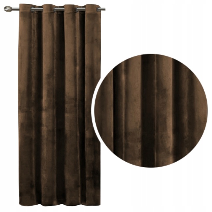 Velurové záclony Imperial 140x250 Velur hnědé