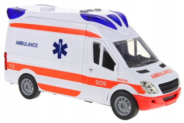 Ambulans Швидка допомога Van Авто Привід Звуки Ноші Відкривні Двері (виставковий)