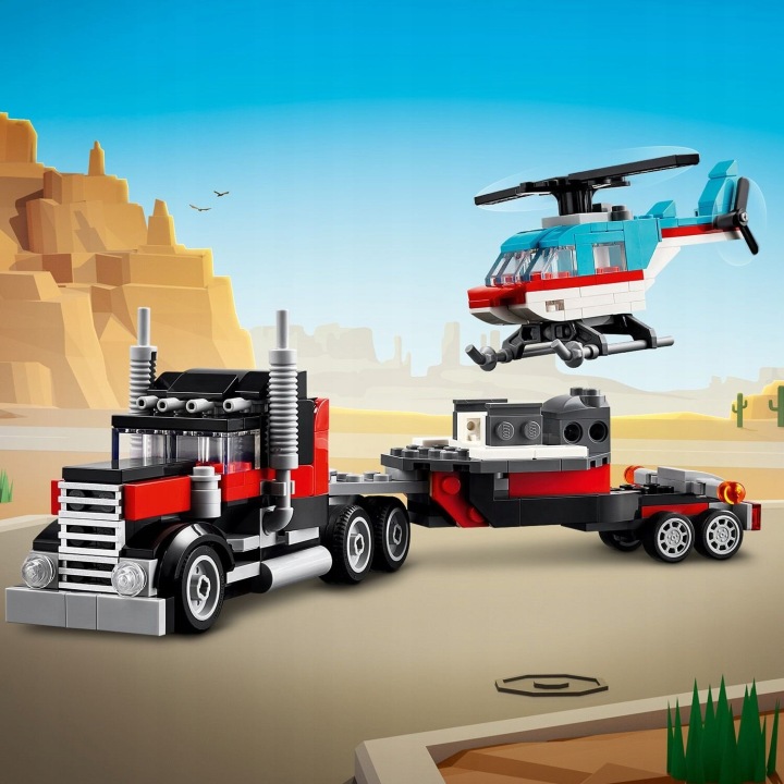 LEGO Creator Вантажівка з платформою і гелікоптером 31146 — фото 7