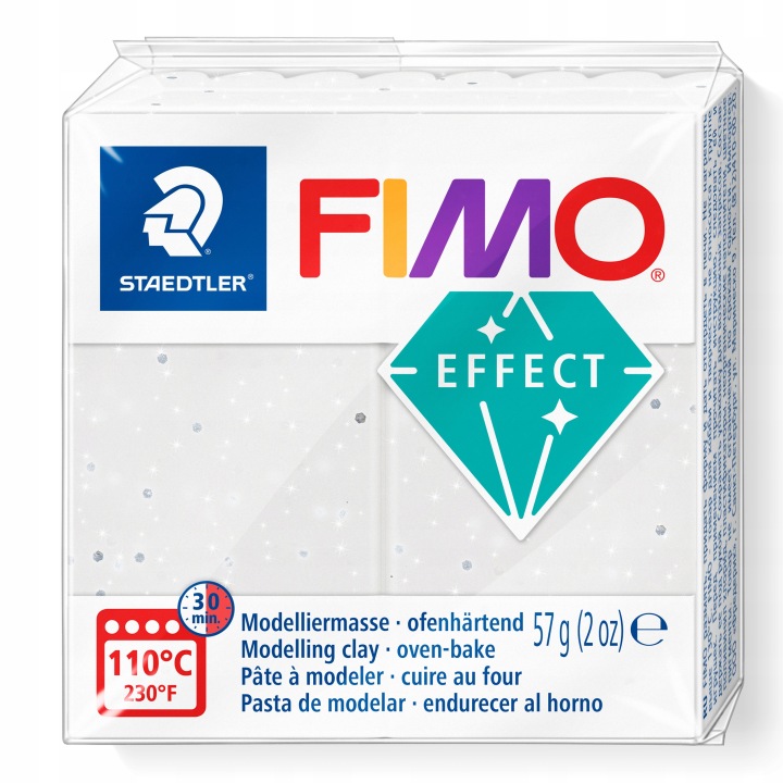 Маса запікальна Пластилін Fimo Ефект Staedtler 57 г | Білий GRANIT