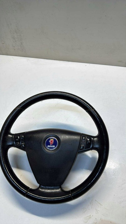 volante SAAB 93 9-3 II 2002-2006 pelle, in pelle STAN IDEALNY PPRZEDLIFT