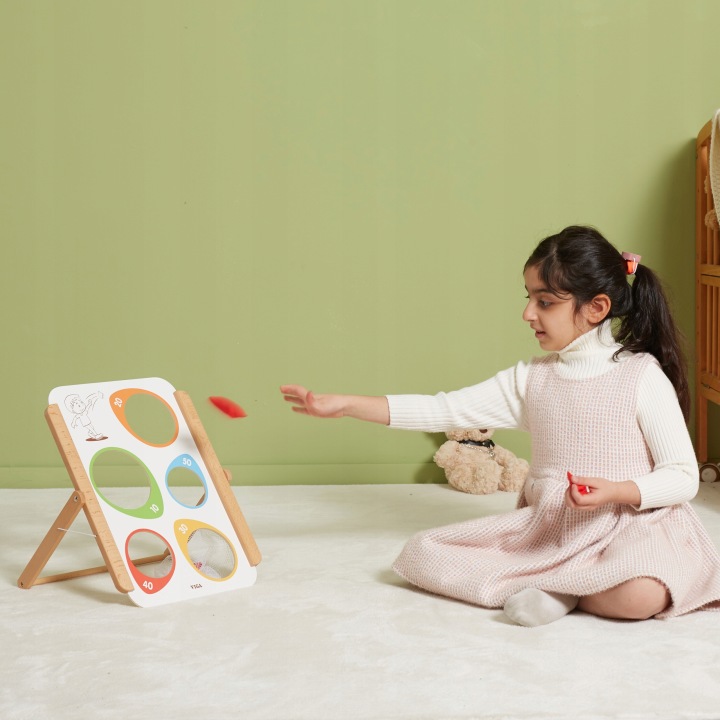 GRA ZRĘCZNOŚCIOWA DLA DZIECI RZUT DO CELU VIGA ZABAWKA DREWNIANA Wiek dziecka 3 lata +