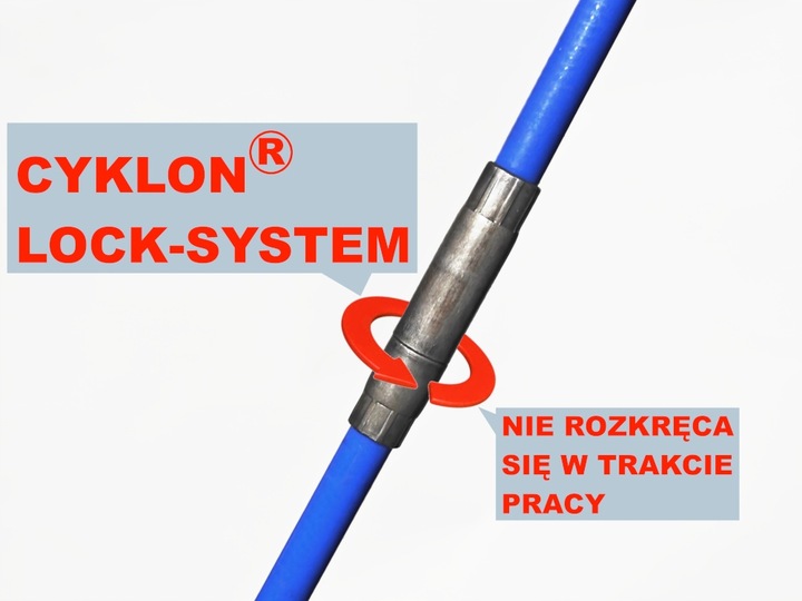 zestaw łączony do czyszczenia komina od dołu