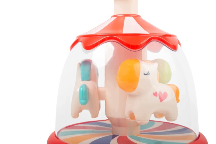 Іграшка розвивальна традиційний Дзиґа поні червоний для дітей Toyz — фото 5