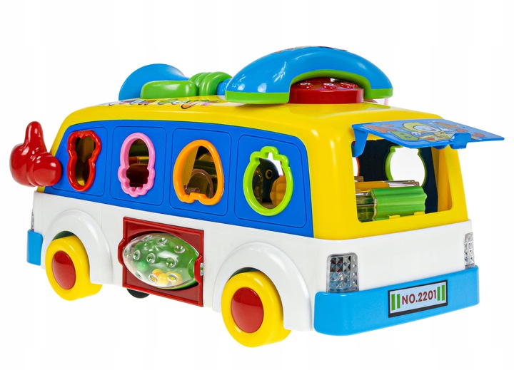 SORTER BLOCKS MUSIC BUS FOR CHILDREN RATTLES PHONE LED Brand click4TOYS