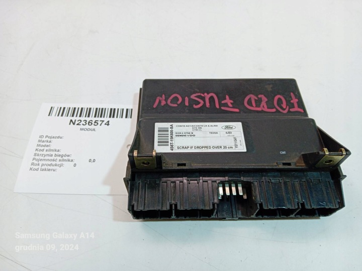 Unité commande confort 4S6T-15K600-BA FORD FUSION
