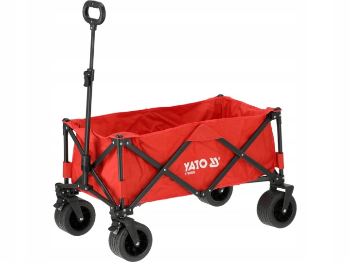 Přepravní Zahradní Vozík YT-86950, Skládací, Široké Pneumatiky 100 Kg Yato