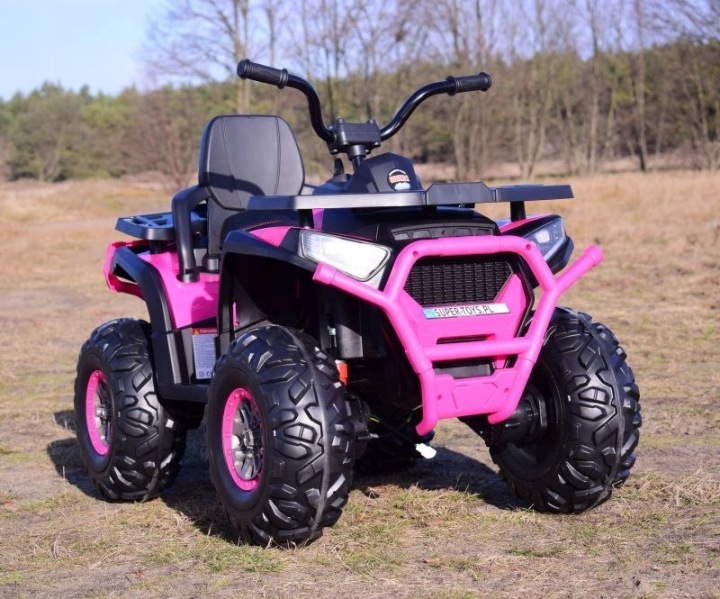 Великий Квадроцикл на акумулятор XMX607 4 x 45 Watt 12 В 10 Аг Шкіра Пульт Рожевий — фото 11
