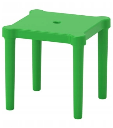 Табурет дитячий білий легкий пластик 3+ дім сад IKEA UTTER — фото 13