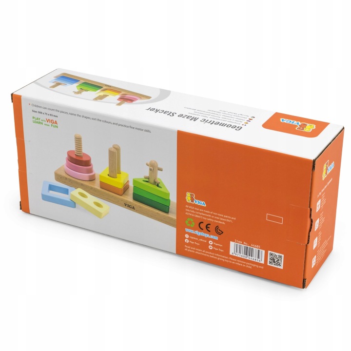 UKŁADANKA MONTESSORI DREWNIANA SORTER KSZTAŁTY LOGICZNA ZRĘCZNOŚCIOWA VIGA Płeć chłopcy