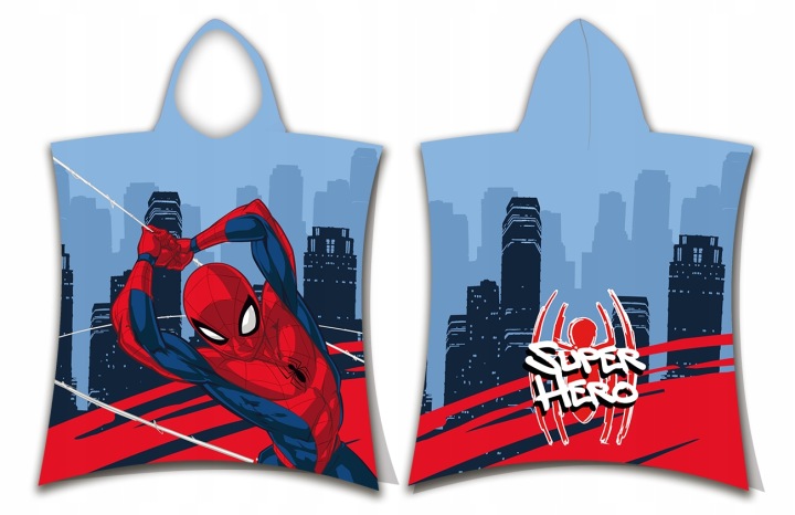 J.F. Пончо Spiderman Супергерой Бавовна махрова, 50/115 см (ST-095252)