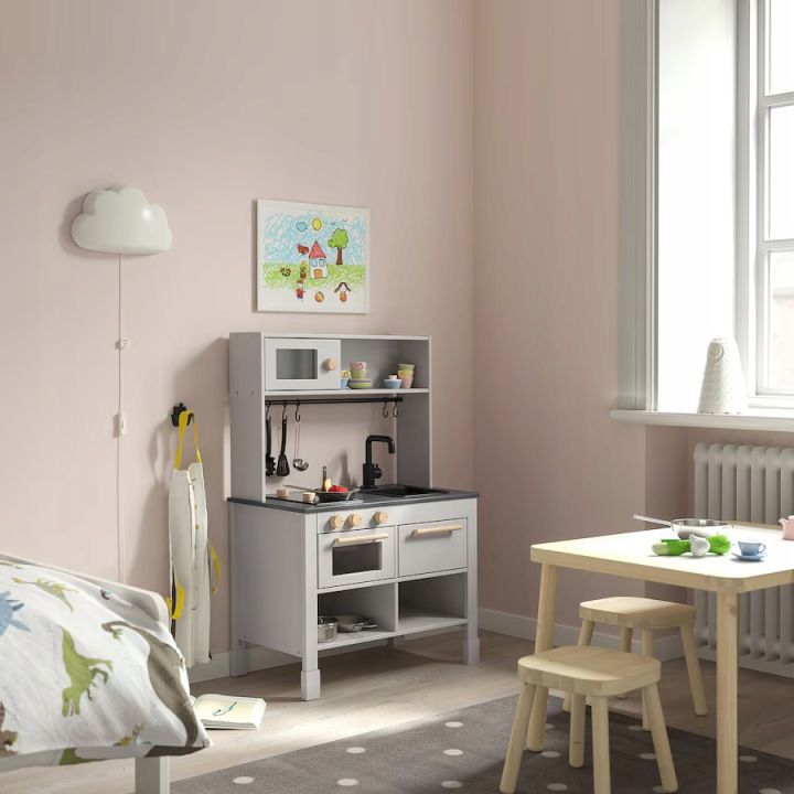 IKEA SILLTRUT Кухня для дітей для гри, сірий, 68x40x100 см — фото 3