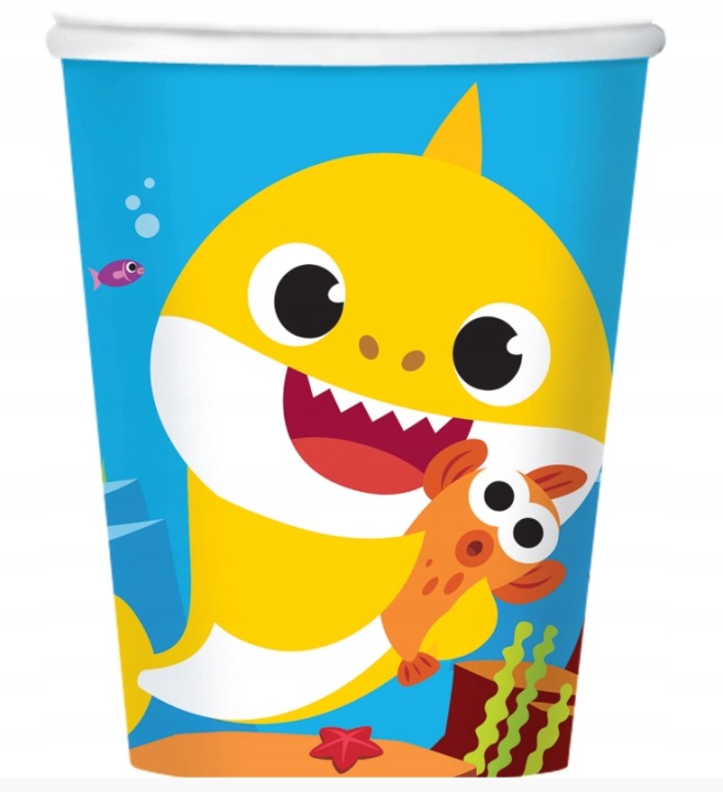 Кружка паперова Baby Shark Музика 8 шт. 250 мл