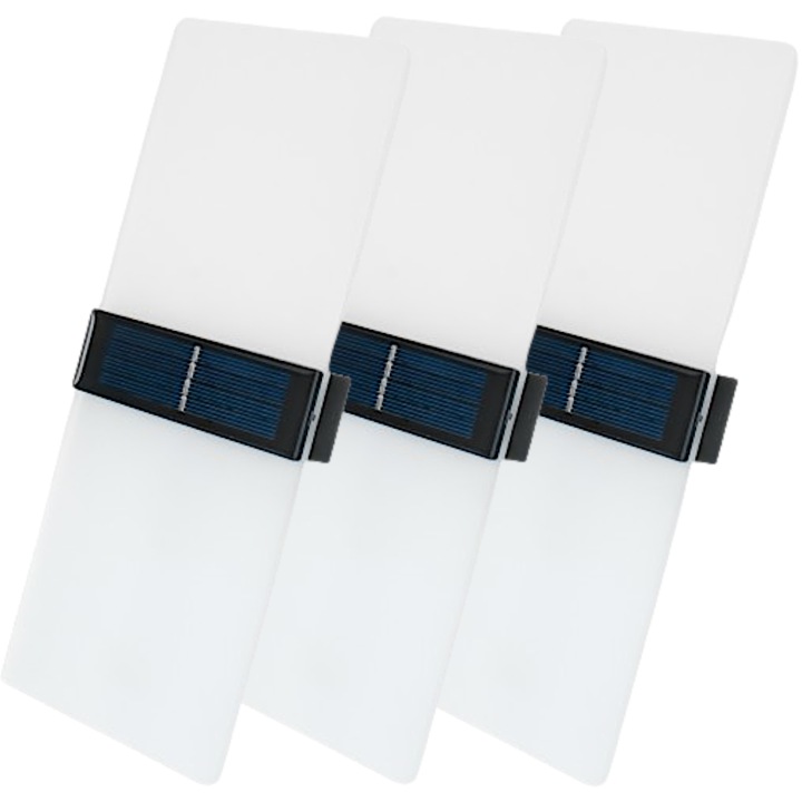 3x Dekorativní nástěnné svítidlo Solární Led lampa Osvětlení domečku Altánky Terasa
