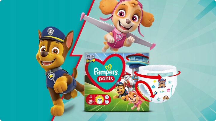 Pampers Active Baby Штани Трусики-підгузки Щенячий Патруль розм. 4, 72 шт., 9-15 кг — фото 4