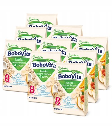 Кашка молочна Bobovita молочно-злакова 4 фрукти 230 г — фото 15