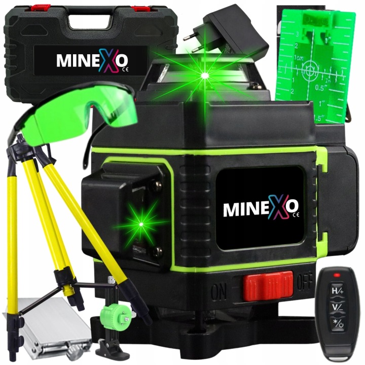 Křížový Lineární Laser 360 Samonivelační laserová vodováha 2xAKU Kotouč