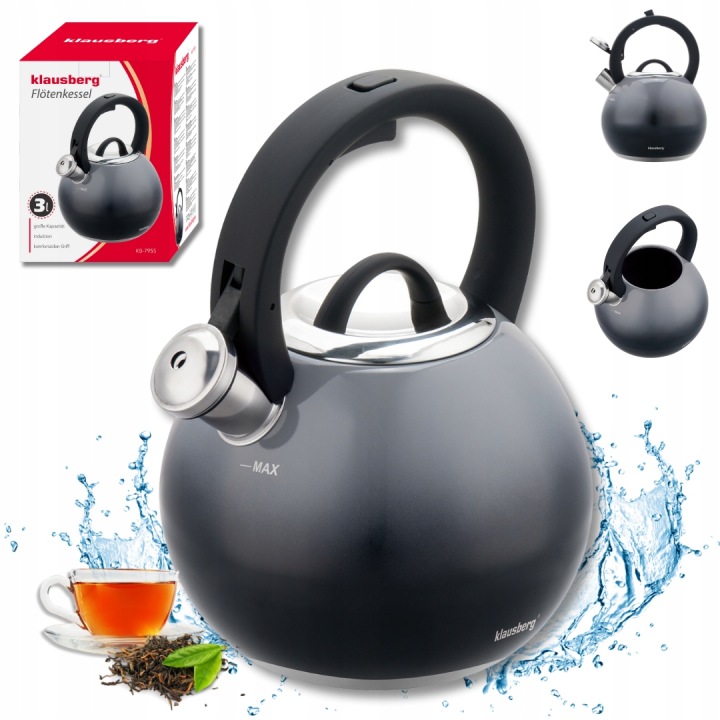 Konvice Klausberg KB-7955 3L Grafitová indukce Gaz píšťalka ocel rukojeť