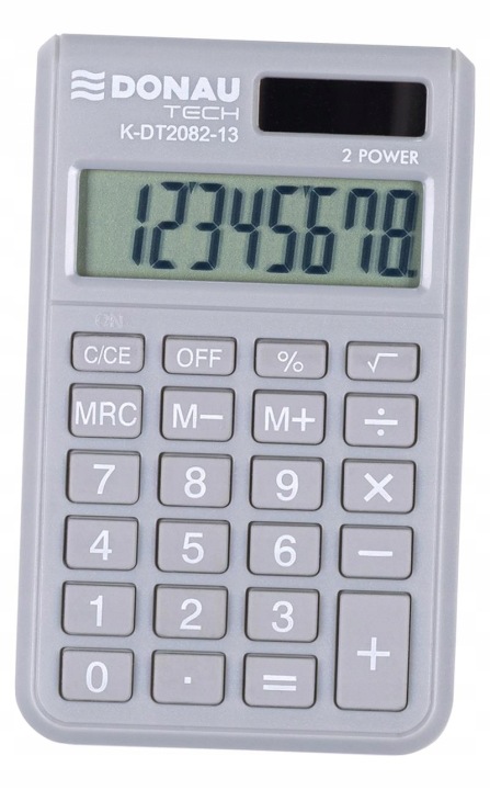 Калькулятор кишеньковий DONAU K-DT2082 8 цифр сірий — фото 2