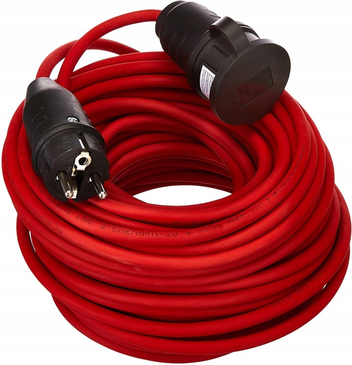 Prodlužovací Kabel zahradní, jednoduchý Brennenstuhl 25 m 1 ks zásuvek, červený