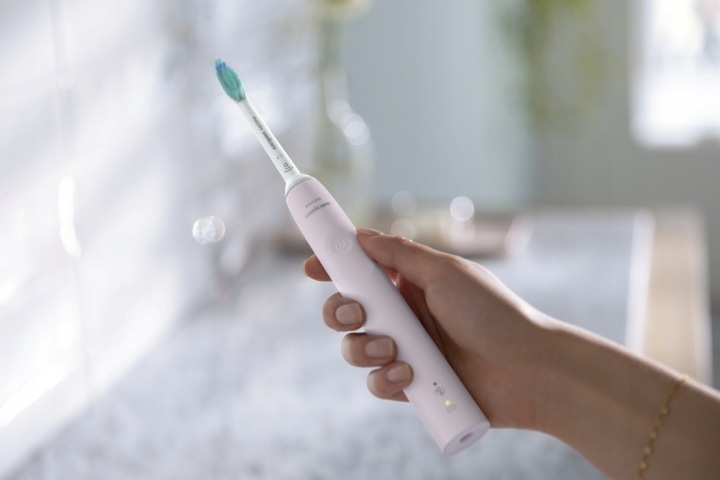 2 шт. Philips Sonicare 3100 звукова зубна щітка C1 чорна і рожева HX3675/15 — фото 4