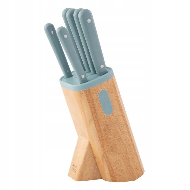 Sada nožů v bloku Berghoff Leo Glints Slate 7 ks s blokem a santoku