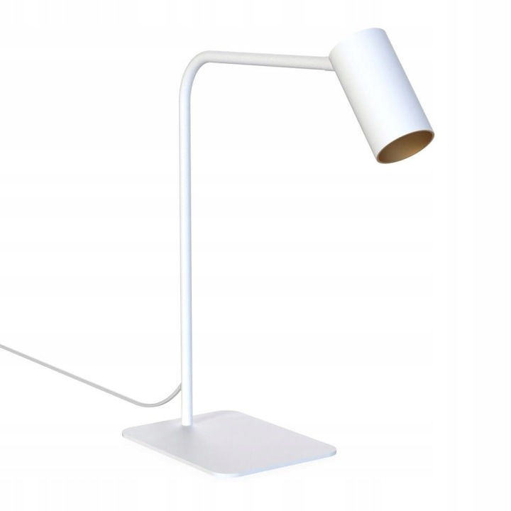 Bílá stolní lampa Mono s elastickým ramenem pro kancelář Nowodvorski