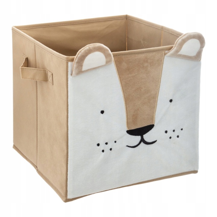 Коробка для стелажа Лев коричневі 29x29x29 см квадрат