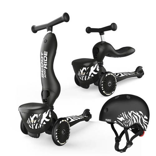 SCOOT AND RIDE HIGHWAYKICK 1 LIFESTYLE самокат каталка 2 в 1 зебра — фото 7