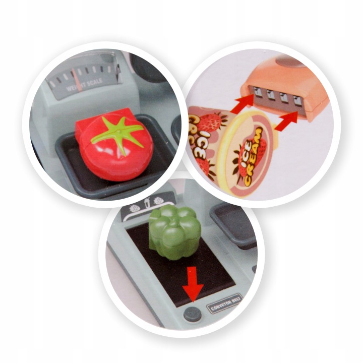 KASA FISKALNA DLA DZIECI AKCESORIA KOSZYK SKLEP Marka Kinderplay