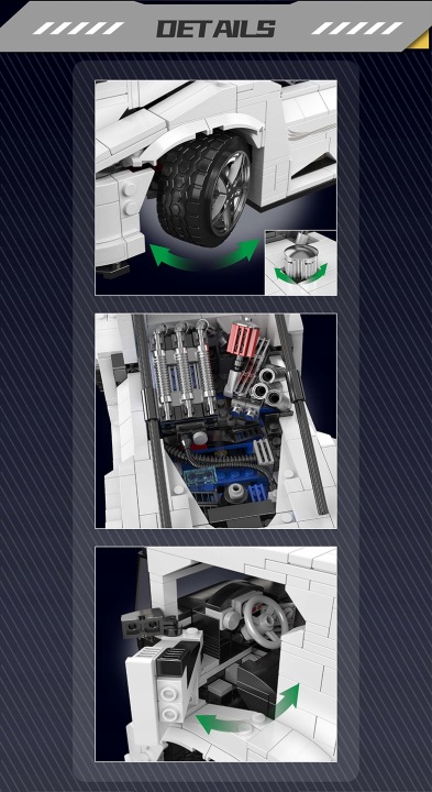 Конструктор Mould King 10036 Knight Truck Вантажівка Volvo 1604 елементи Модель — фото 7