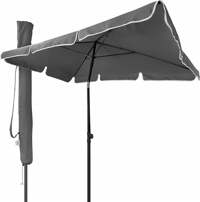 Vounot Zlomený Zahradní Slunečník 200 x 125 CM Šedý