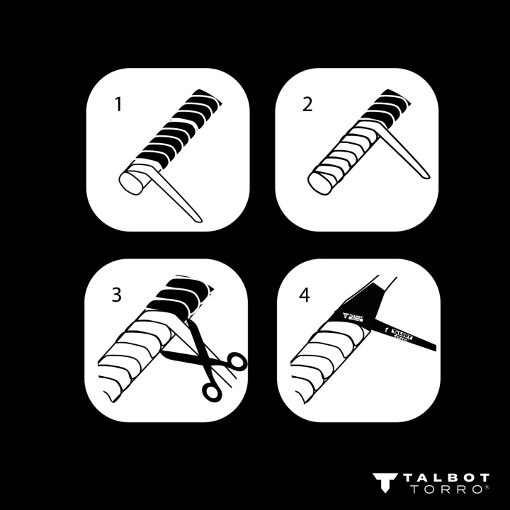 Обмотка для ракеток для Бадмінтону TALBOT TORRO Овергрип — фото 4