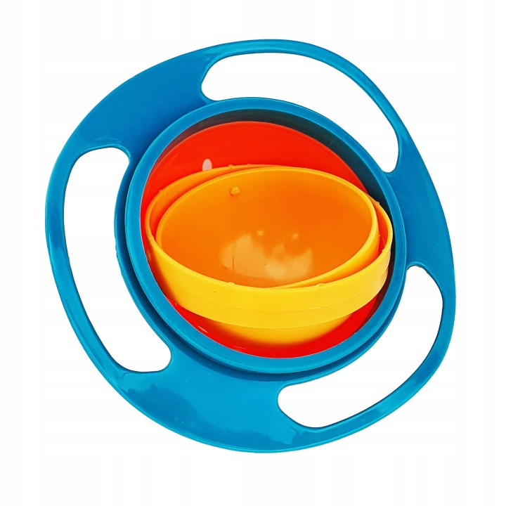 Мисочка миска непросипайка для дітей непроливайка GYRO BOWL поворотна 360 градусів — фото 3