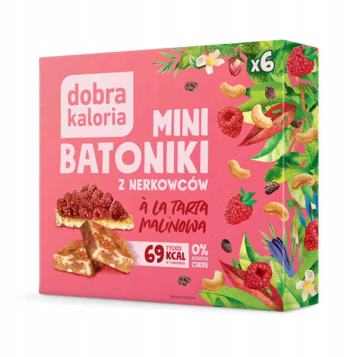 DOBRA KALORIA міні батончики батончики а-ля тарт малинова без цукру | горіхи