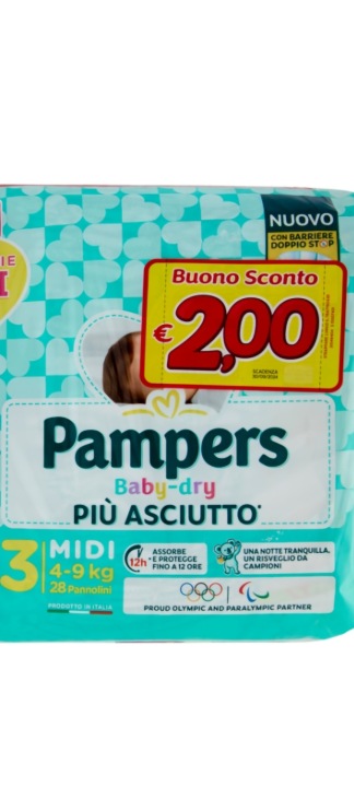 Підгузки Pampers Baby Dry Міді 3 (4-9 кг) 56 шт.