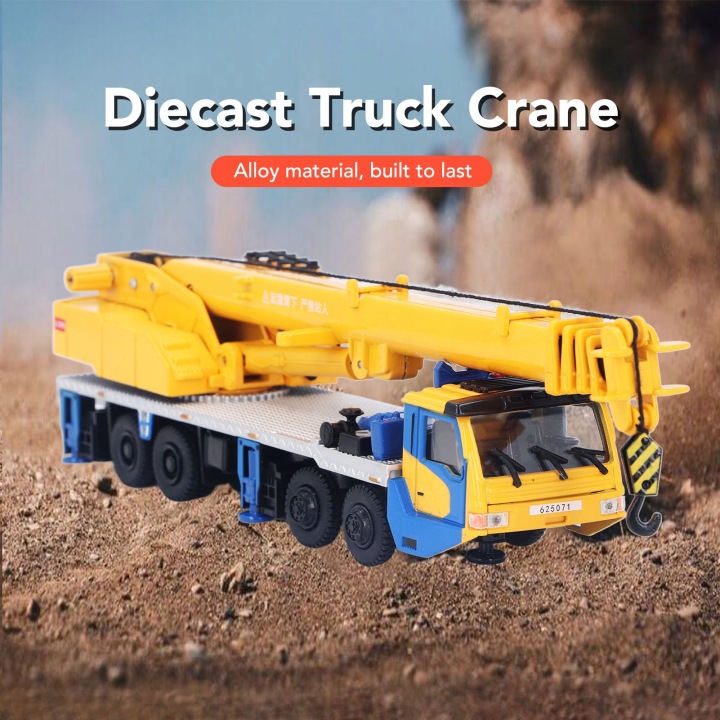 DIECAST TRUCK CRANE 1:55 мініатюрний на витривалість спецтехніка S6 — фото 7