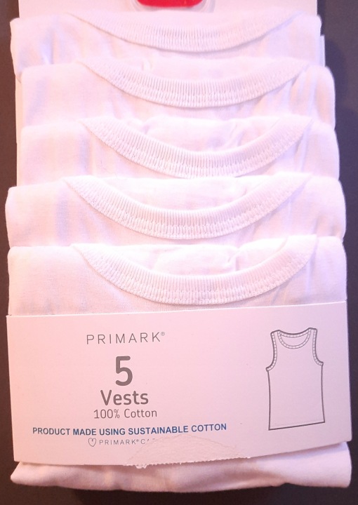 Primark Майки 5 шт. 5-6 л 116 см Майка 5 шт. Білі Білий Майка — фото 2