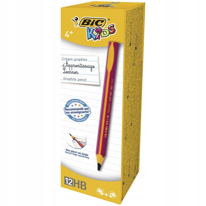 Олівець трикутний BIC KIDS HB 4+ рожевий — фото 5