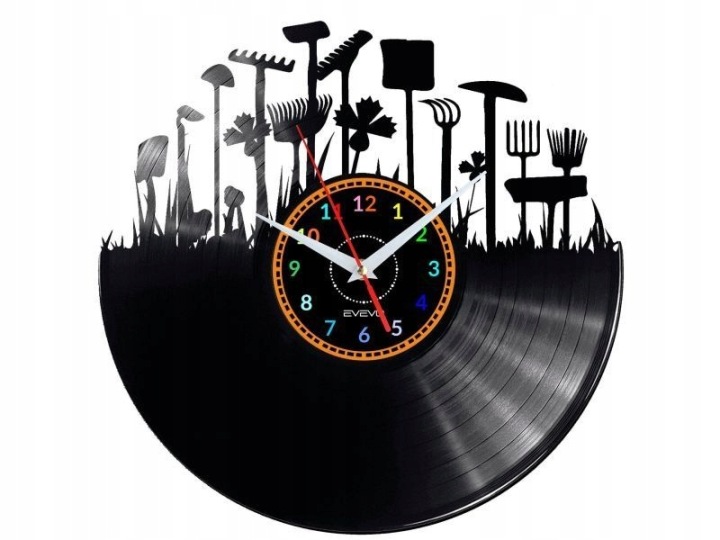 Zahradní Dekorativní Nástěnné Hodiny, Moderní Vinylová Deska Jako Dárek